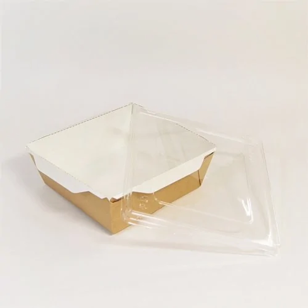 Коробочка картон крафт с крышкой 15*15*6,5 см