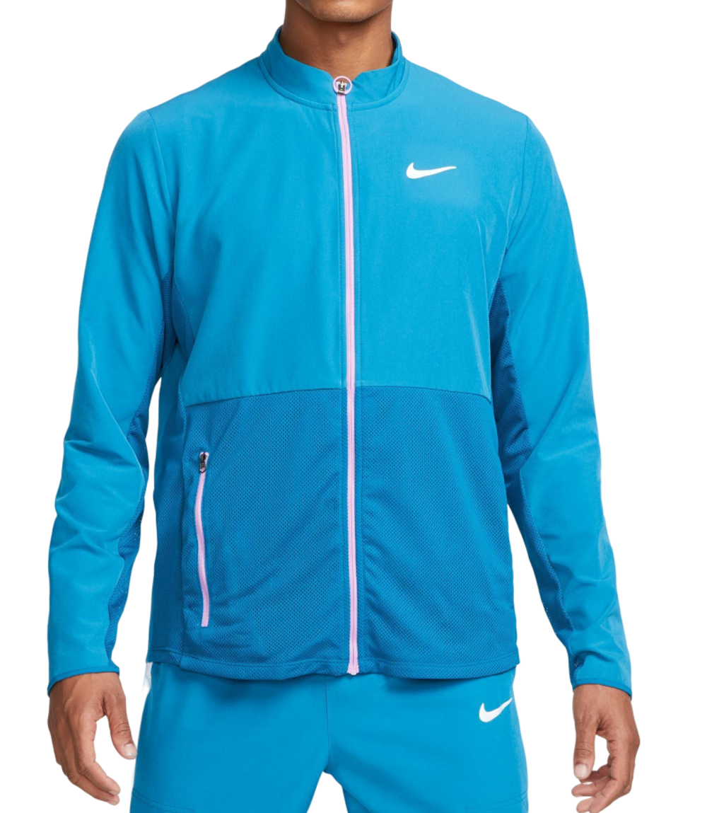 Мужская теннисная кофта Nike Court Advantage Packable Jacket - green abyss/rush fuchsia/white