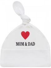 Шапочка с принтом "I Love Mom and Dad"