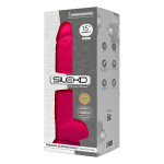 Ярко-розовый фаллоимитатор-гигант 38см SilexD Premium Silicone Dildo 15" Model 1