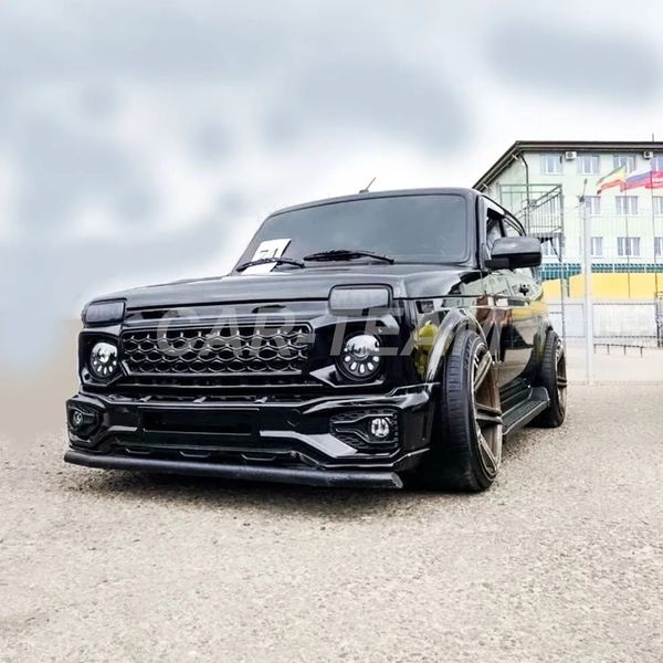 Фары светодиодные "ZMB" G0439 56Wx2 на Лада Нива 4x4, Урбан, ВАЗ 2101, 2102, УАЗ 3303, 469, УАЗ Хантер, Jeep Wrangler в стиле Мерседес Гелендваген (2шт)