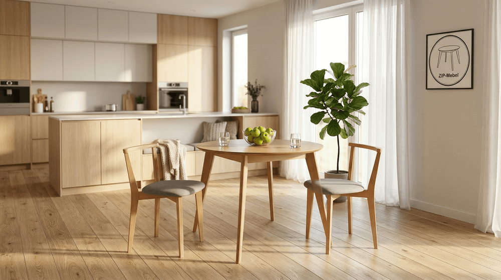 Стол Zip-mebel Сканди К 100, Натуральное дерево