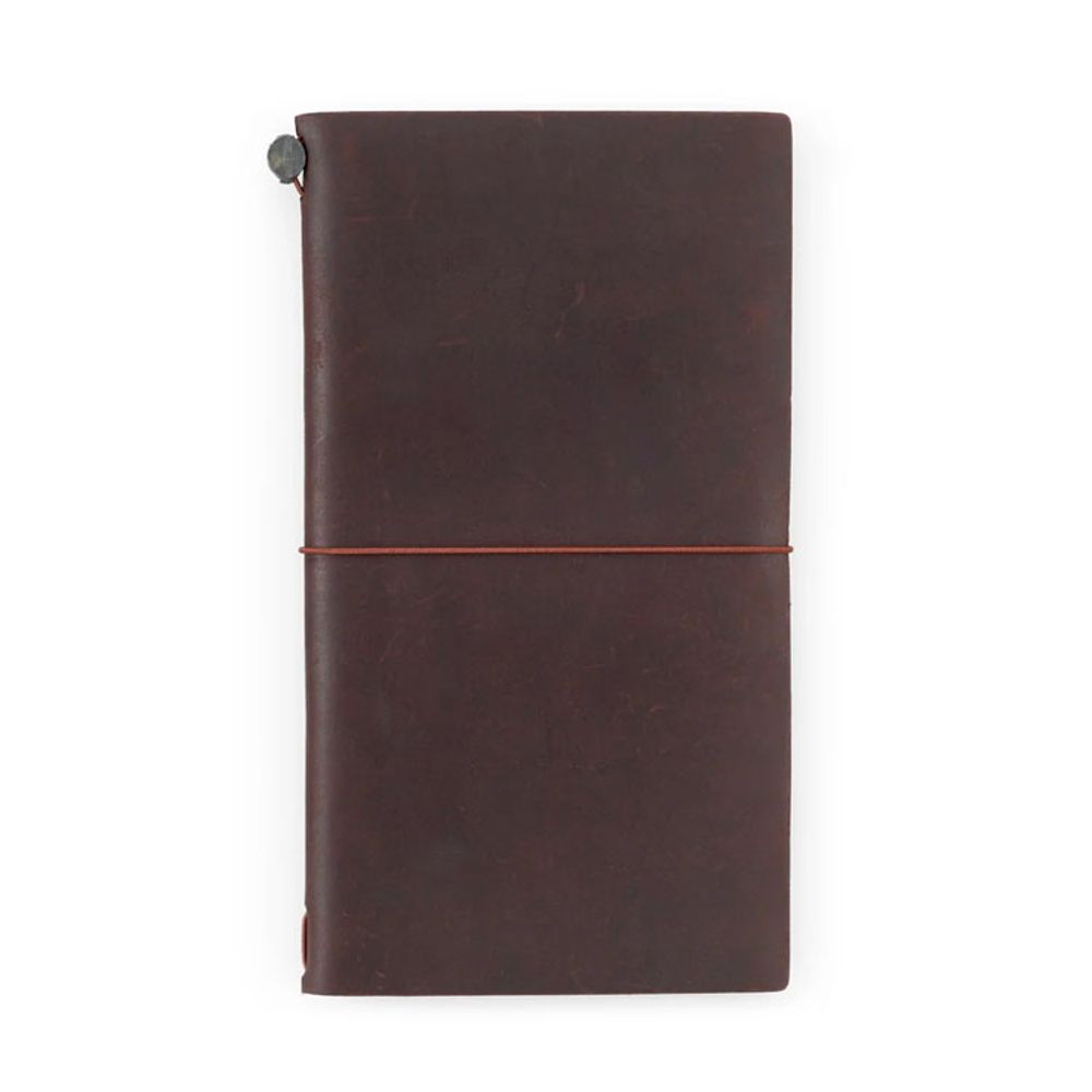 Кожаный блокнот Traveler's Company 220х120х10 мм на резинке Brown (13715-006)
