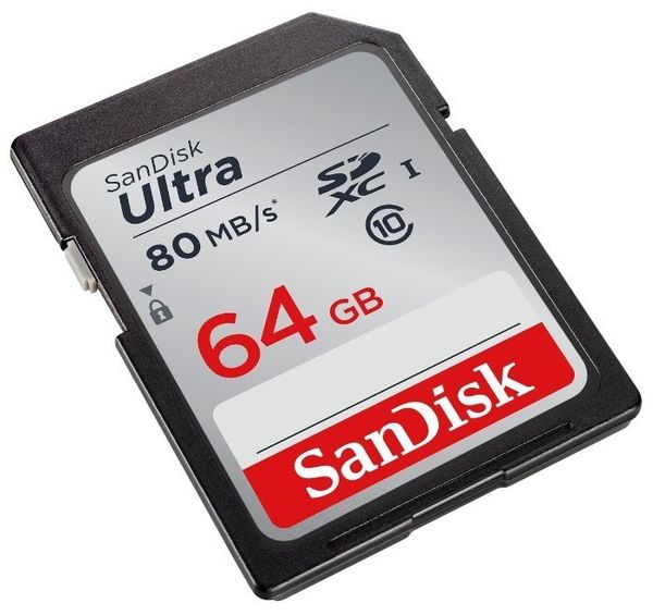 Карта памяти SanDisk Ultra SDXC Class 10 UHS-I 80MB/s 64GB (SDSDUNC-064G)