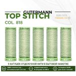 Нитки отделочные Gutermann Top Stitch 30 (30 метров), 5 кат. | 818 зеленый чай
