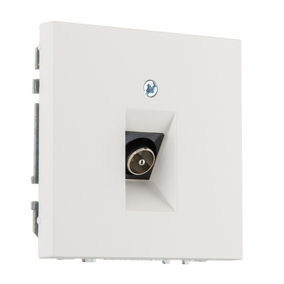 Розетка телевизионная оконечная (тип F), белая матовая, Superior