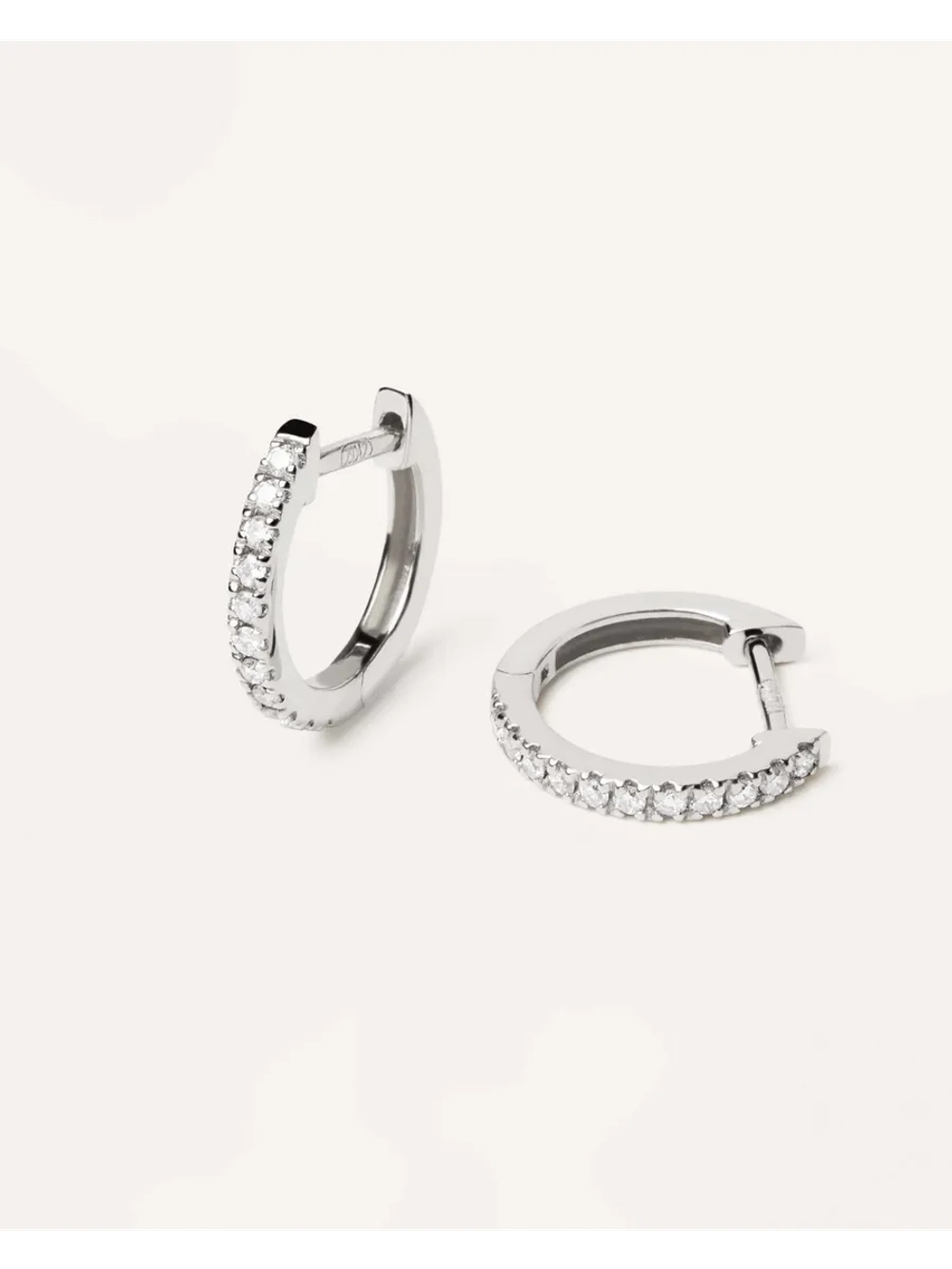Серьги Eternity Mini Hoops Белое золото 750 пробы