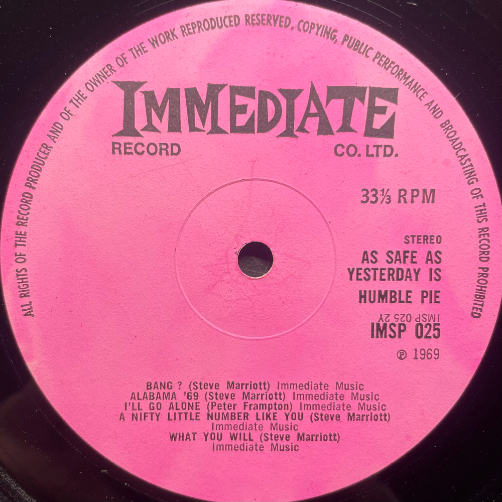Humble Pie ‎– As Safe As Yesterday Is (Англия 1969г.)