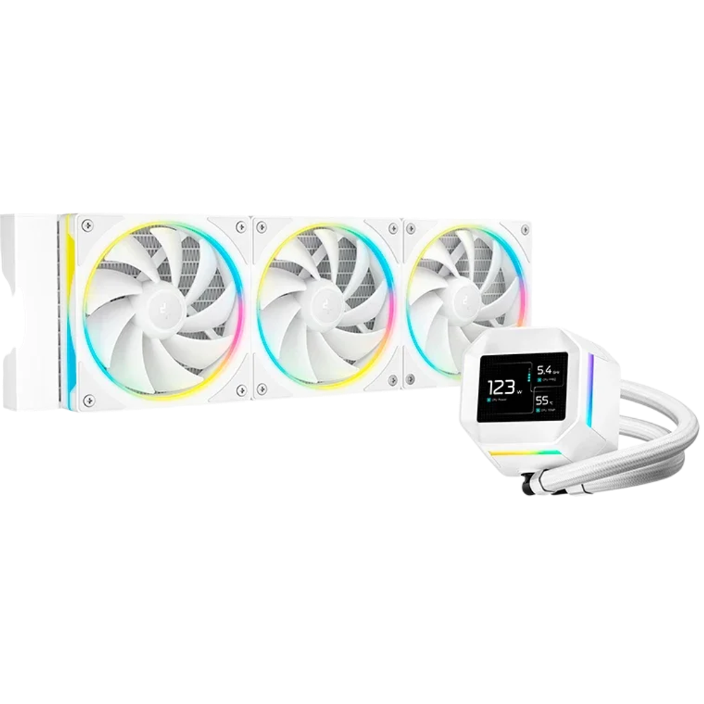 Жидкостное охлаждение Deepcool LM360 WH ARGB White