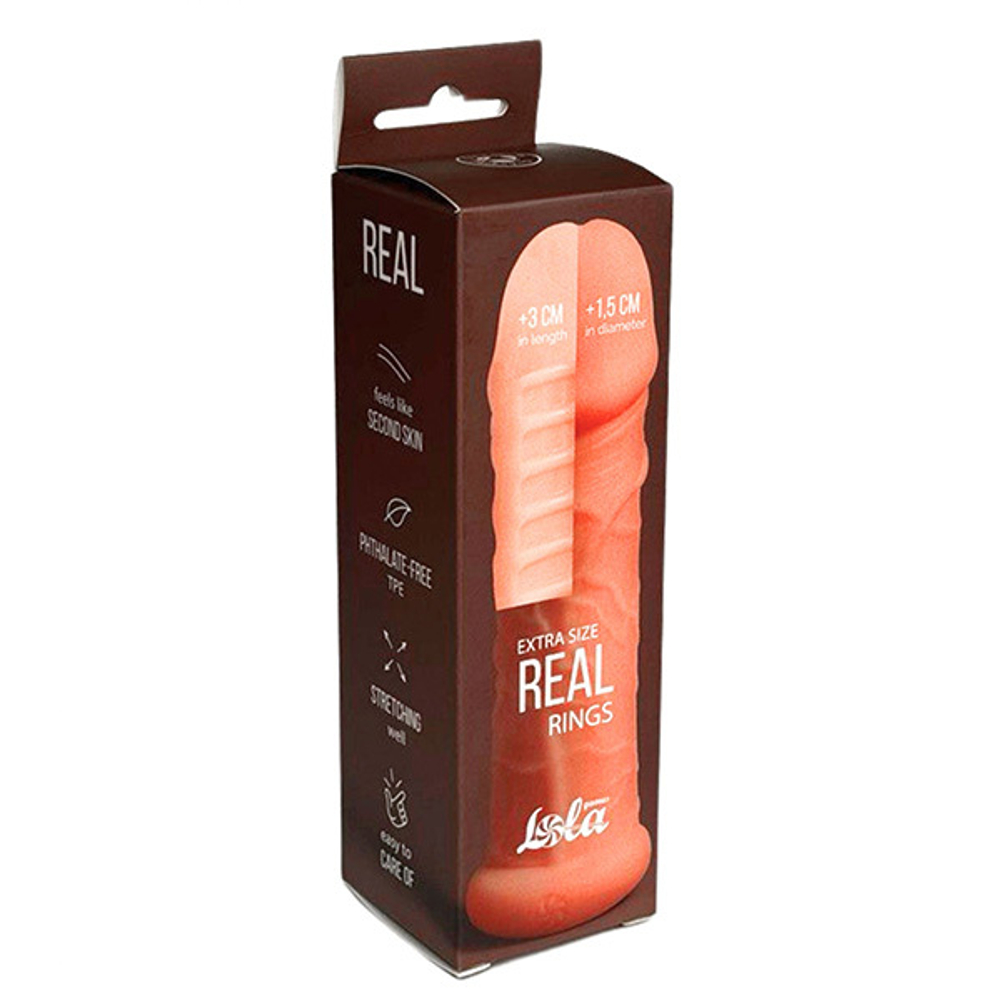 Телесный фаллоудлинитель 15,5см Lola Games Real Extra Sense Rings 7013-01lola