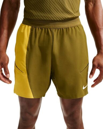 Теннисные шорты Nike Court Slam Dri-FIT Sinner - olive flak/saffron quartz/white