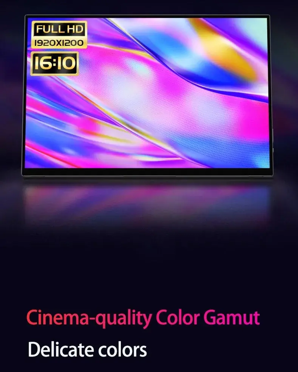 16" Портативный сенсорный монитор VCHANCE FHD IPS 1920x1200, 120 Гц