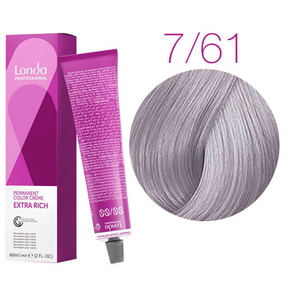 Londa Color стойкая крем-краска, 7/61 Мягкий тауп , 60мл