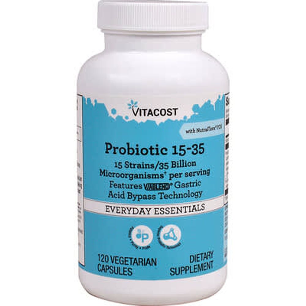 Vitacost, пробиотик 15-35 NutraFlora® FOS, 120 вегетарианских капсул