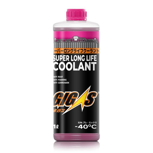 Антифриз GIGAS SUPER LONG LIFE COOLANT -40 PINK, розовый, 1л SLLC40P001