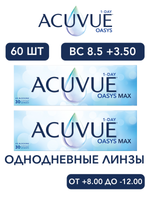 Однодневные контактные линзы Acuvue Oasys MAX 1-Day (комплект 60 линз)