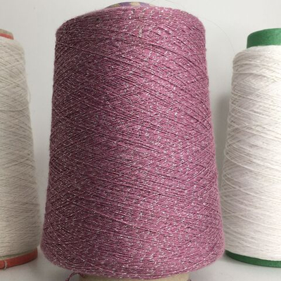STOCK ITALY Хлопок, люрекс 900м/100гр цвет: Mauve, люрекс серебро