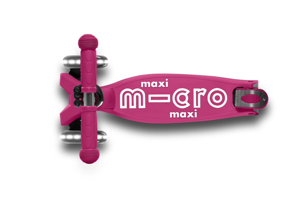 Самокат Maxi Micro Deluxe LED складной ягодный