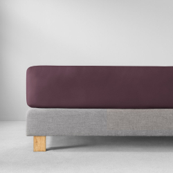 Простыня на резинке 100x200 Estella 670 aubergine баклажановая