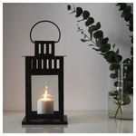 Подсвечник фонарь IKEA BORRBY (БОРБЮ), Черный, Металл, 28 см