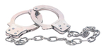 Наручники из металла с длинной цепочкой CHROME HANDCUFFS METAL HANDCUFFS W. KEY