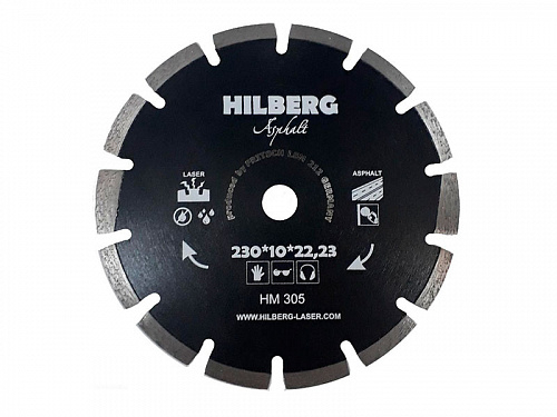 Диск алмазный отрезной 230*10*22,23 Hilberg Hard Materials Лазер асфальт (1 шт.) Trio Diamond