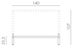 Комплект для увеличения высоты стола Nardi Kit Cube 140х80 High, табак