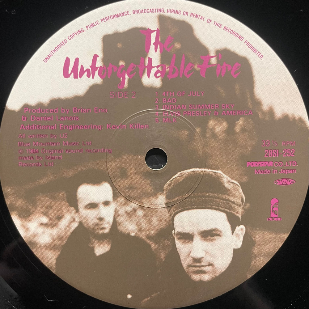 U2 - The Unforgettable Fire (Япония 1984г.)