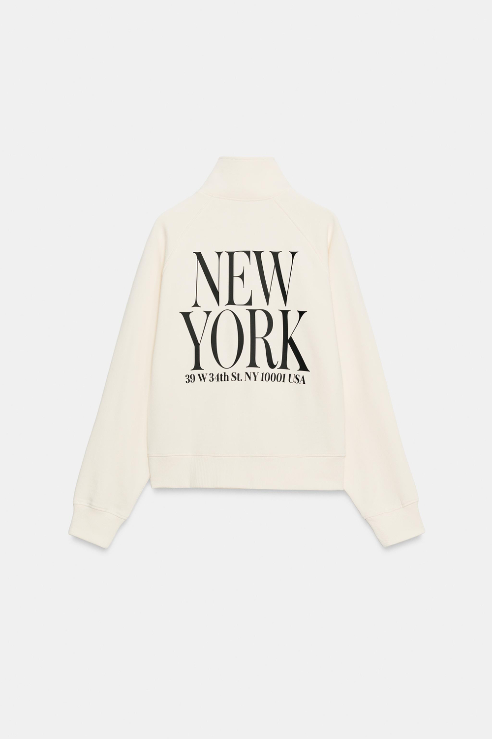 ТОЛСТОВКА С МОЛНИЕЙ И НАДПИСЬЮ — ZARA
