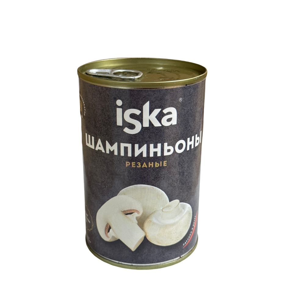 Грибы шампиньоны "Iska" резаные 425мл. 1/12