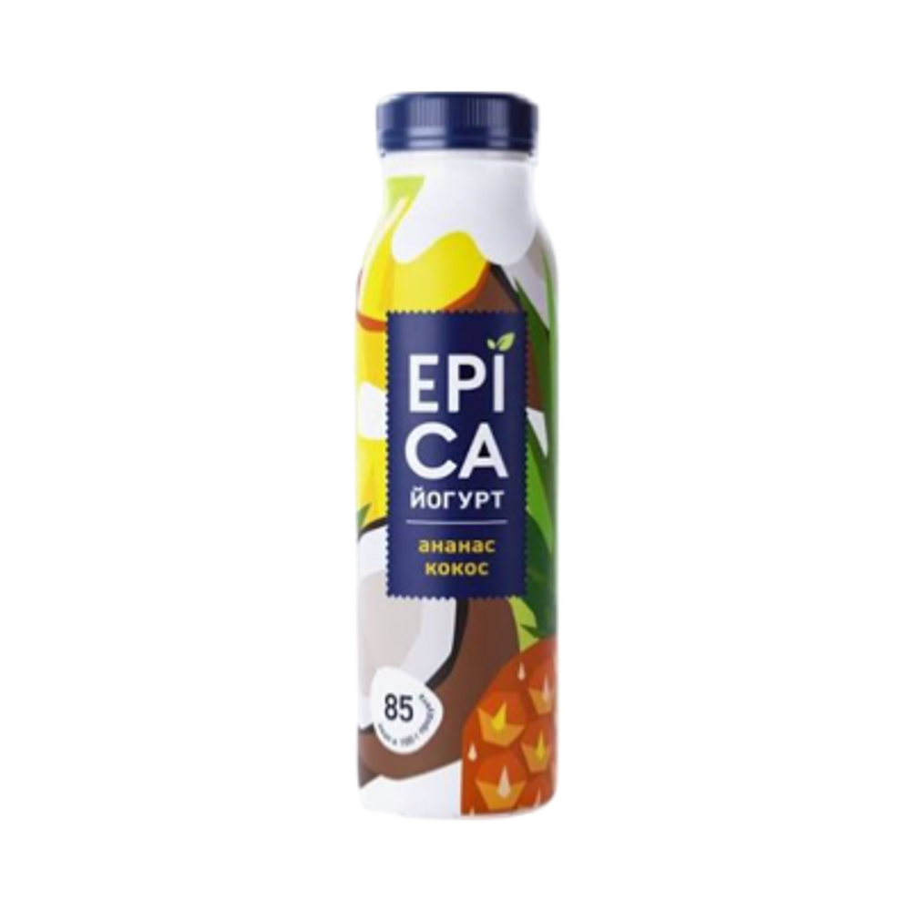 260Г ЙОГУРТ ПИТЬЕВОЙ 2,6% EPICA АНАНАС/КОКОС БЗМЖ