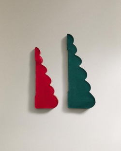 ZARA HOME НОВОГОДНИЙ НАБОР БУМАЖНЫХ ЕЛОЧНЫХ УКРАШЕНИЙ (2 ШТ.), ЗЕЛЕНЫЙ