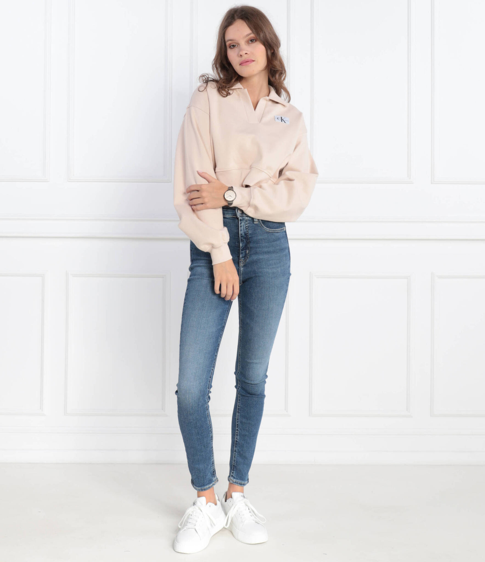 Худи LABEL ПОЛО COLLAR CALVIN KLEIN JEANS - бежевый(J20J222232)