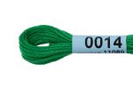 Мулине Gamma 100% хлопок, цв.0014 яр.зеленый, 24 мотка по 8 метров