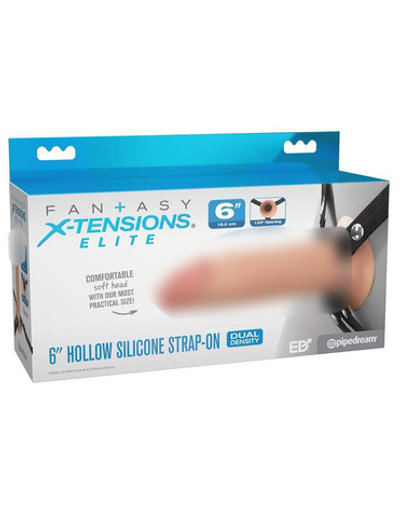 Страпон Fantasy 6" Hollow Silicone Strap-On Pipedream 415821PD
