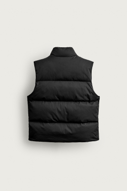 ZARA СТЕГАНЫЙ ЖИЛЕТ REGULAR FIT, ЧЕРНЫЙ