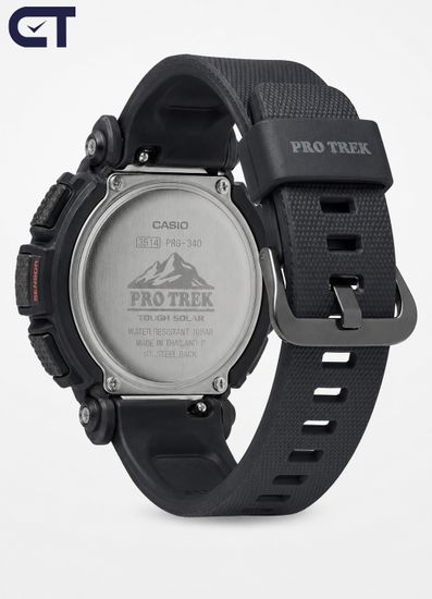 CASIO PRG-340-1DR PRO TREK мужские наручные часы — солнечная PRO TREK с Triple Sensor и Duplex LCD