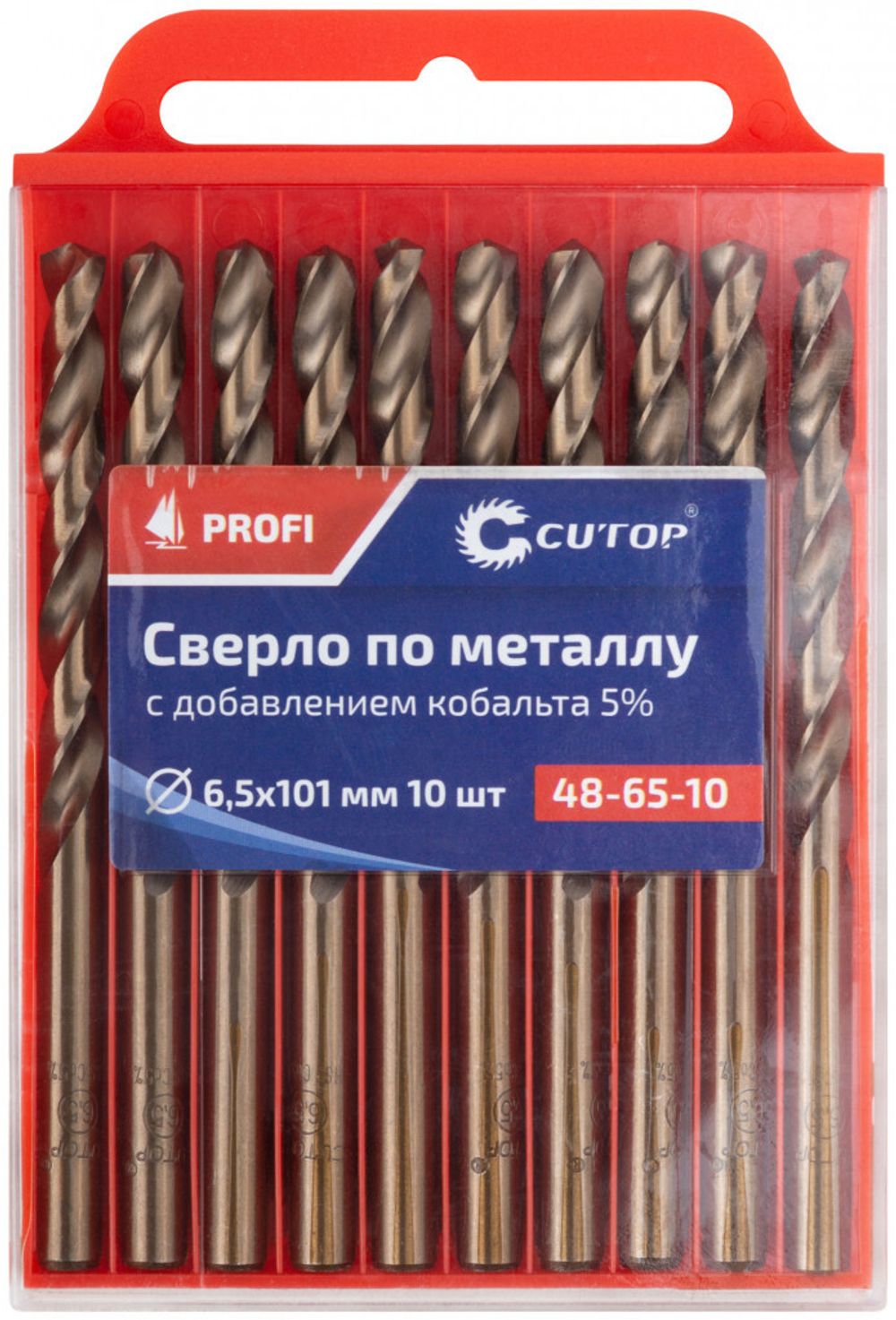 Сверло по металлу Cutop Profi с кобальтом 5%, 6,5 x 101 мм (10шт./уп.)
