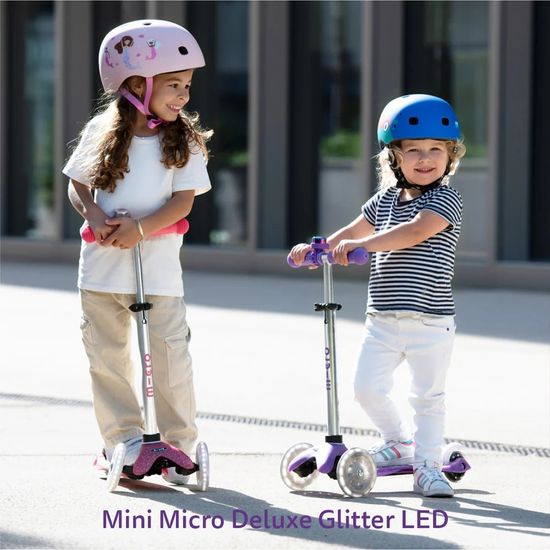 Самокат Mini Micro Deluxe Fairy Glitter LED Purple