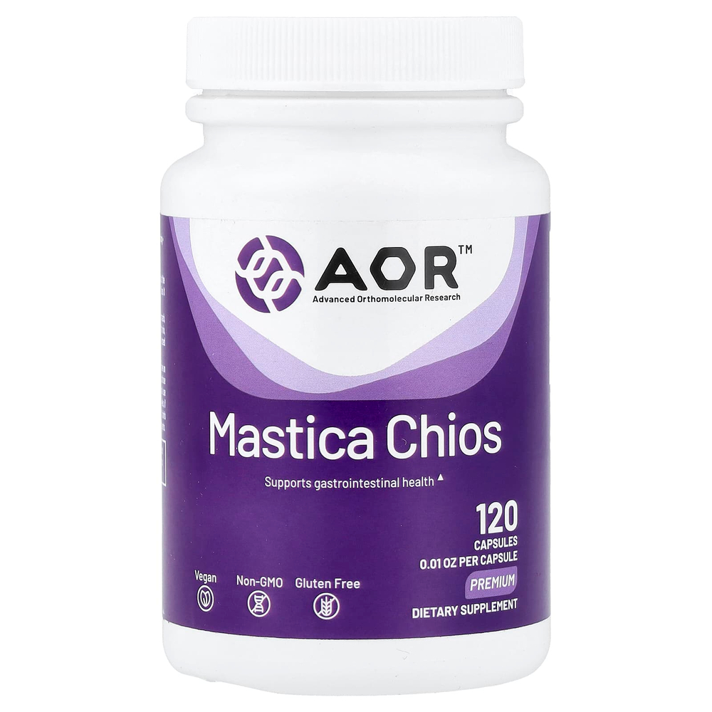 Advanced Orthomolecular Research AOR, хиосская мастика, 120 капсул (400 мг в 1 капсуле)