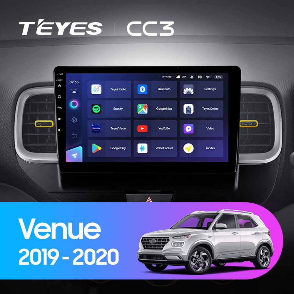 Teyes CC3 9" для Hyundai Venue 2019-2020