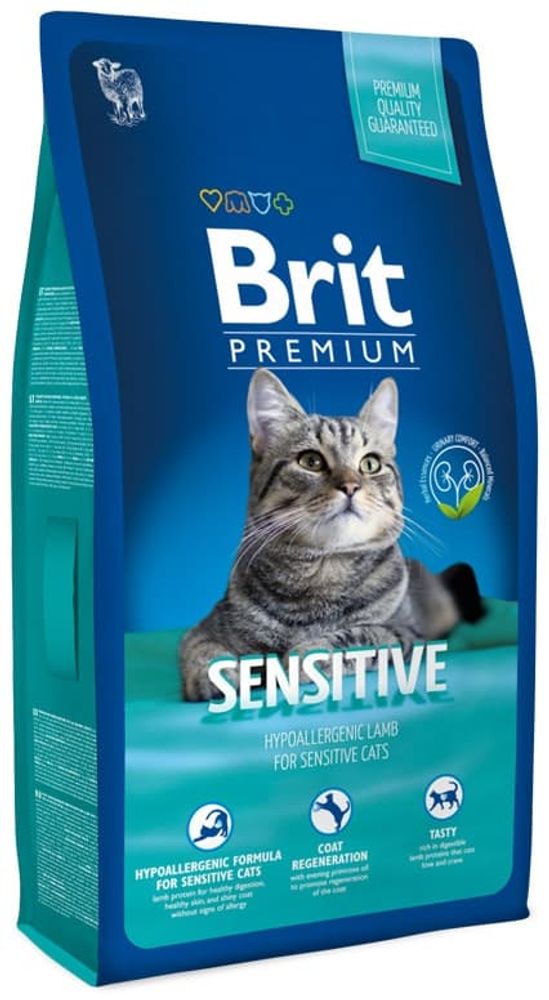Brit Premium Сat Sensitive 300г. гипоаллергенный корм для кошек с чувств.пищеварением Ягненок Brit Premium Сat Sensitive 300г. гипоаллергенный корм для кошек с чувств.пищеварением Ягненок