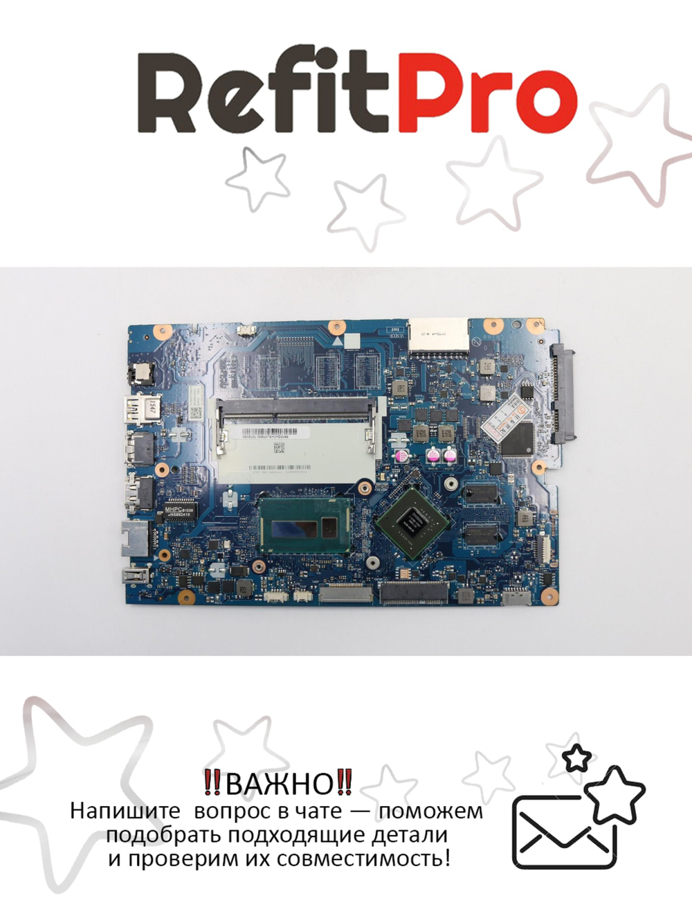 Материнская плата для ноутбука Lenovo ideapad 100-15IBD 80QQ I3-5005U N16VGM 1G NOK (5B20L16962), оригинал