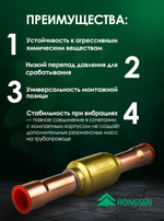Обратный клапан 5/8" ODF, CV-16T для холодильных установок