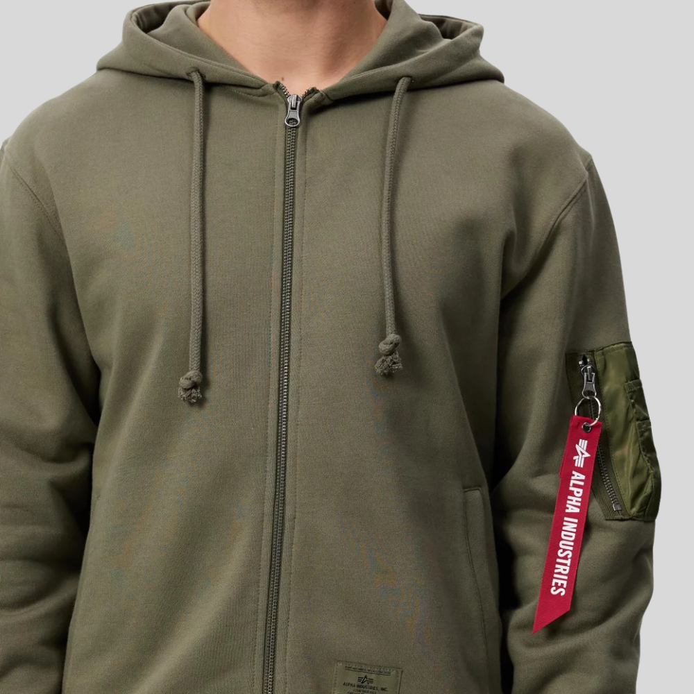 Толстовка Alpha Industries Utility Pocket Full Zip Up OG-107 Green (Зеленый)