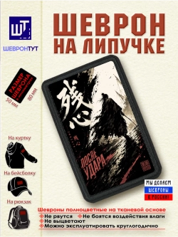 Шеврон "Самурай. После удара" dtf