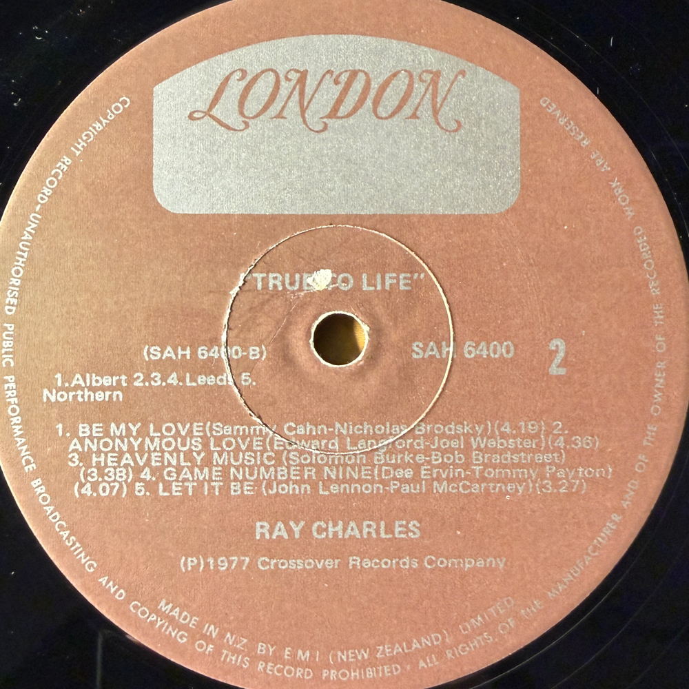 Ray Charles ‎– True To Life (Новая Зеландия 1977г.)