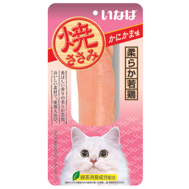 Лакомство Inaba Yakisasami Куриное филе со вкусом краба для кошек 26 г