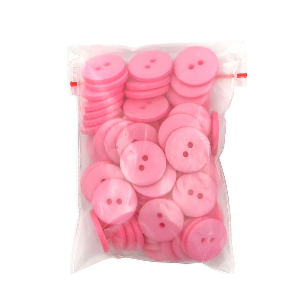 Пуговицы 2 прокола 28L=18 мм, (Pink (розовый)) NE63, 72 шт