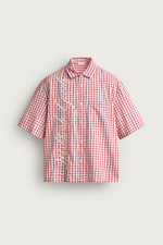 РУБАШКА RELAXED FIT В КЛЕТКУ С ВЫШИВКОЙ — ZARA · 7200/307